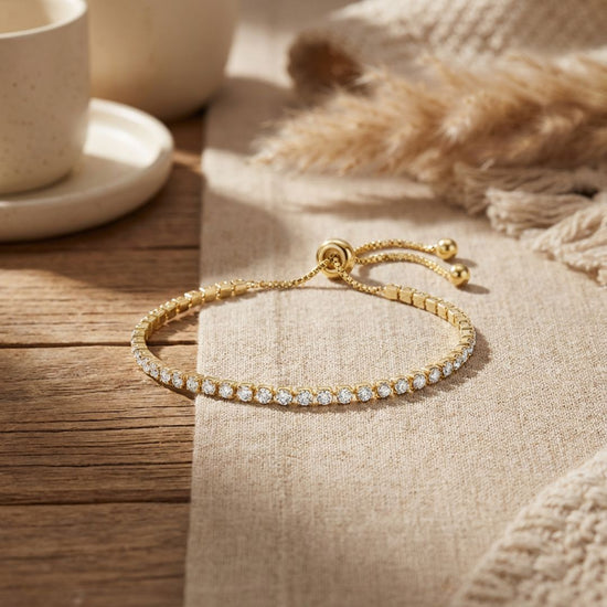 Golden Shine Tennis Armband