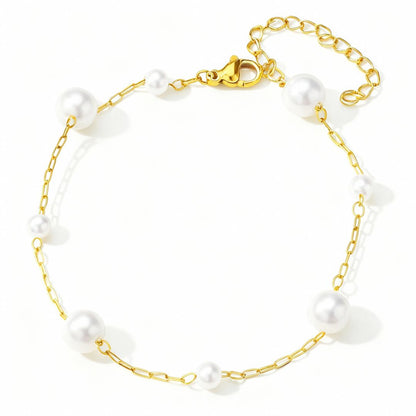 Perlen & Gold Armband