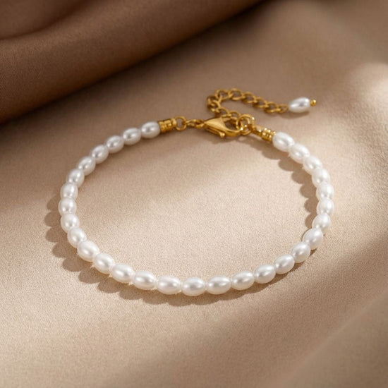 Gold & Pearl Classic Armband